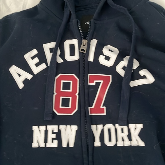 Aéropostale Navy Zip Up Hoodie - Picture 2 of 3